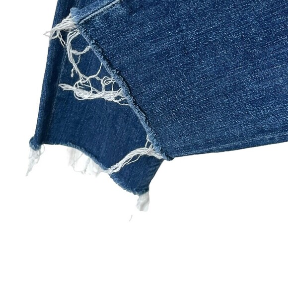Citizens Of Humanity Rocket High Rise Crop in Carmel Blue Raw Hem Womens Size 25 - Picture 6 of 12
